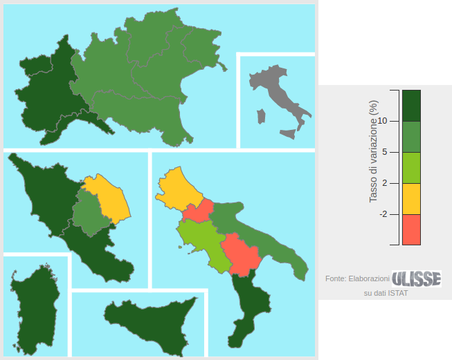 exportitalia 1° trimestre 2017: variazioni % tendenziali